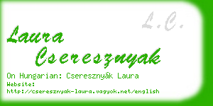 laura cseresznyak business card